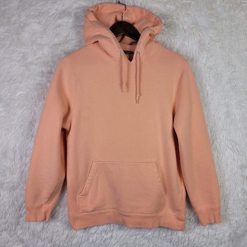 Stussy Mens Small‎ Coral Pink Peach Hoodie Y2K Streetwear